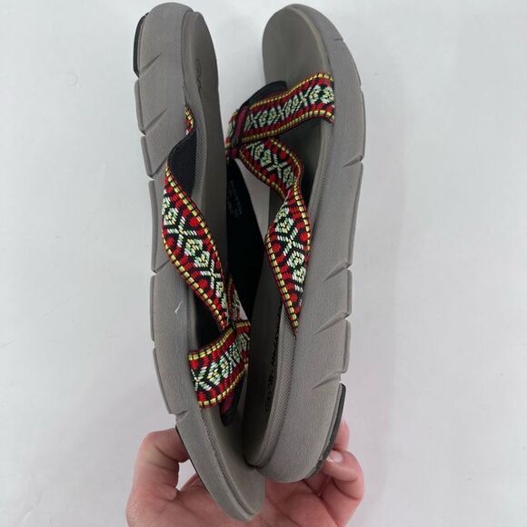 Bearpaw Women's Patterned Straps Open Toe Juniper Flip Flop Sandals Gray Size 11 - Picture 6 of 9